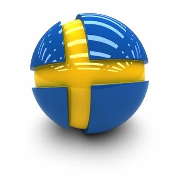 Flag of sweden Stock Illustration