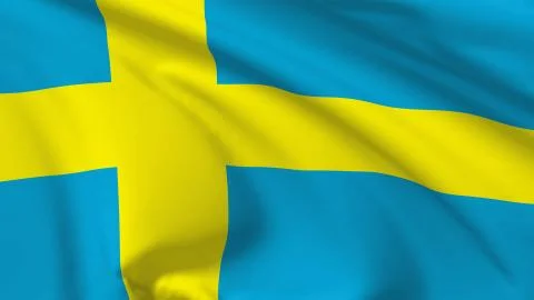 Flag of sweden Illustrazione stock