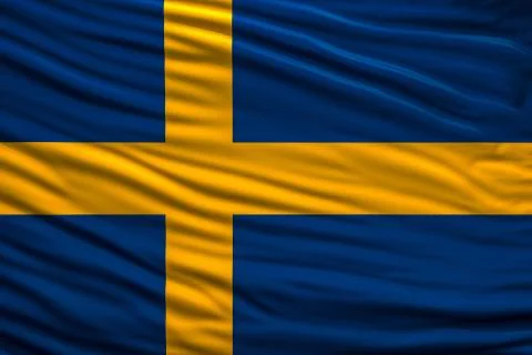 Flag of sweden Stock Illustration