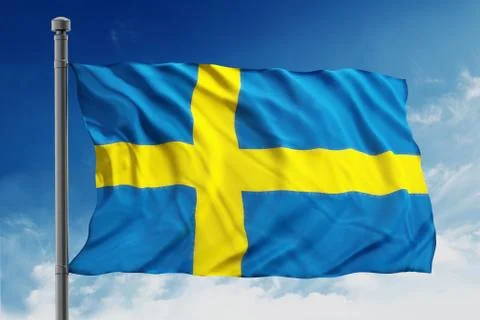 Flag of sweden Stock Illustration