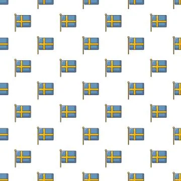 Flag of Sweden pattern seamless Illustrazione stock