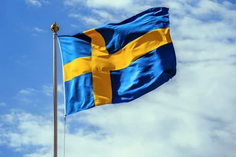 The flag of Sweden. Stock Photos