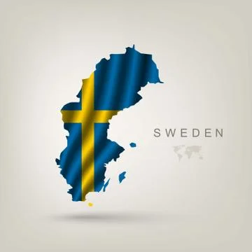 FLAG OF sweden union battered Stock Illustration