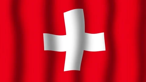 Flag of Swiss Stock Footage 175857280