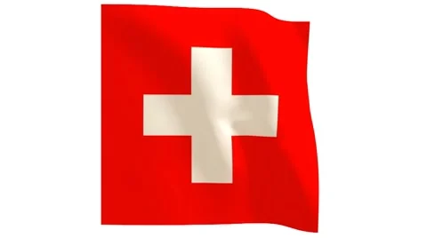 Flag of Switzerland 020 Stock Footage 8600570