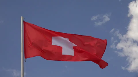 Flag Of Switzerland. 4K. Video stock 39158019