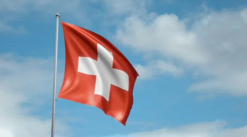 Flag of Switzerland Video stock 451389