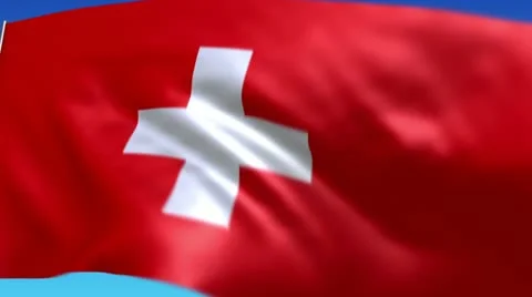 Flag of Switzerland Stock Footage 10820984