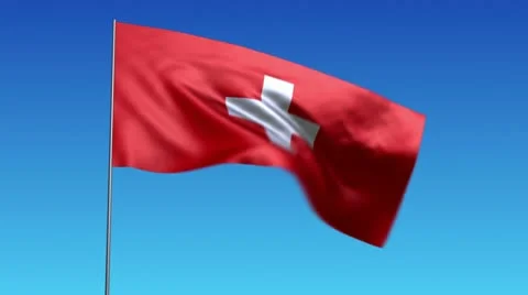 Flag of Switzerland Stock-Footage 10820986