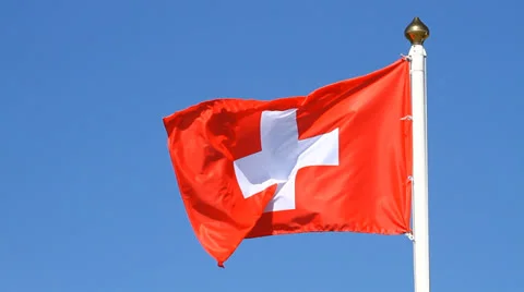 Flag of Switzerland Stock Footage 26104243
