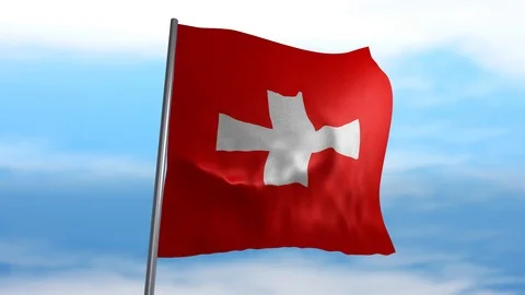 Flag of Switzerland Stock Footage 118534888
