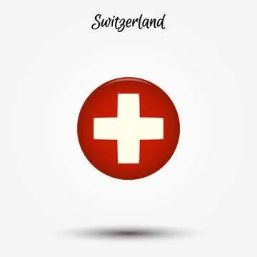 Flag of Switzerland icon Stock Illustration