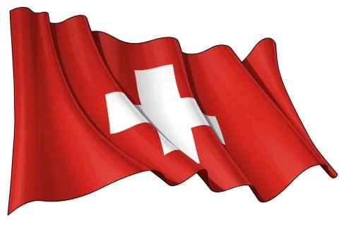 Flag of Switzerland Stock Illustration