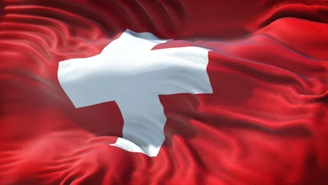 Flag of Switzerland Loop Stock Footage 103420452