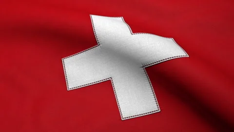Flag of Switzerland Loop Stock Footage 241247385