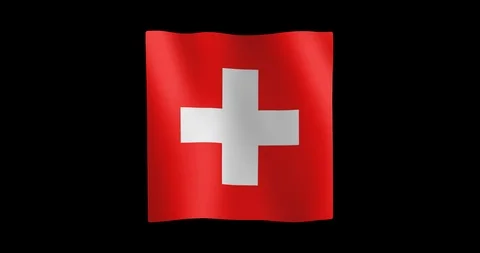 Flag of Switzerland original, seamless loop animation 動画素材 85773173