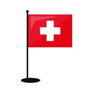 Flag of Switzerland state Illustrazione stock