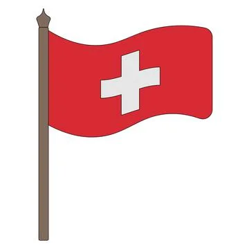 Flag of Switzerland. Vector illustration. イラスト素材