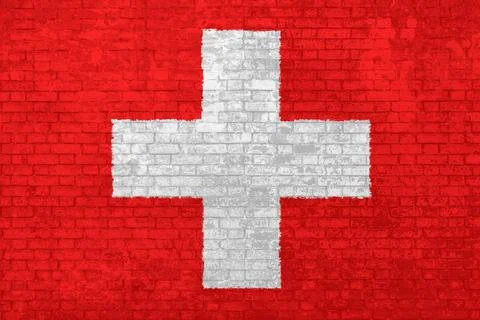 Flag of Switzerland Wall Ilustración de archivo