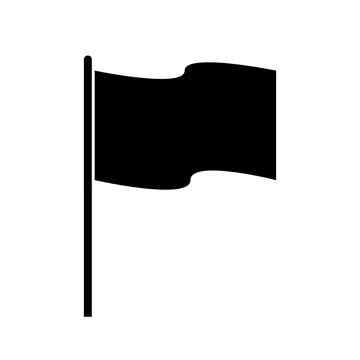 Flag symbol vector sign isolated on white background. Simple logo Stock Illustration