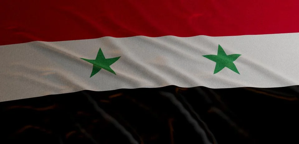 Flag of Syria 3d Render 库存插图
