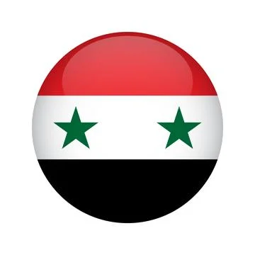 Flag Syria button. Design element for websites, applications. Vector illust.. Stock Illustration