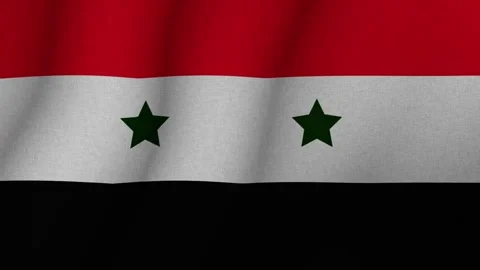 The flag of Syria . The evolving 3d national flag of Syria. 1080p HD animation Stock-Footage 273194915