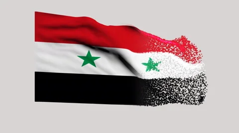 Flag of Syria Stock Footage 65122761