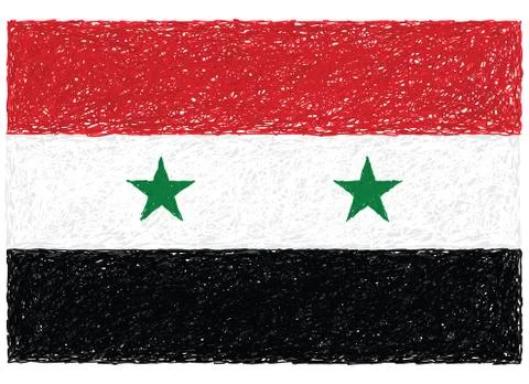 Flag of syria Stock Illustration
