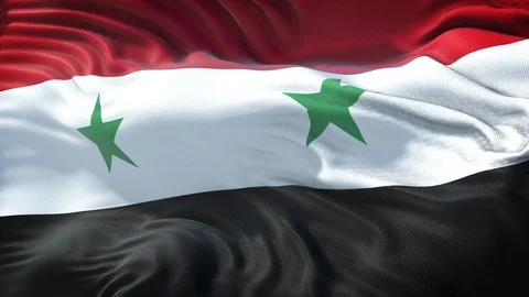 Flag of Syria Loop Stock Footage 103420726