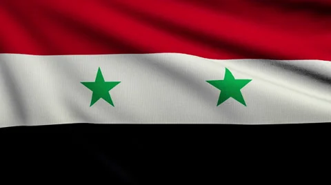 Flag of Syria looping Video stock 29662326