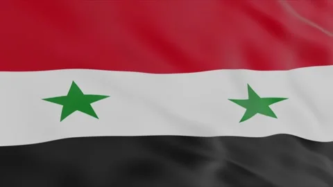 Flag of Syria Old Stock Footage 97156250