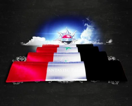 Flag Syria quality designer flag Stock Illustration
