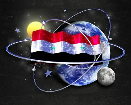 Flag Syria quality designer flag 库存插图