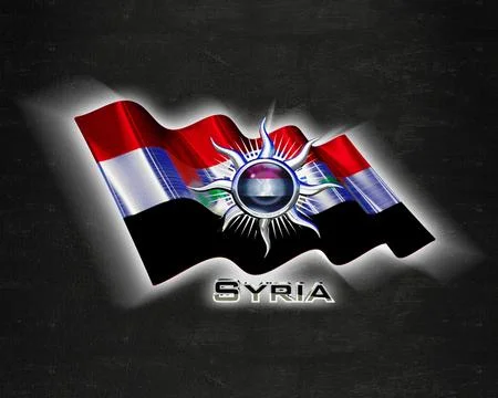 Flag Syria quality designer flag Stock Illustration