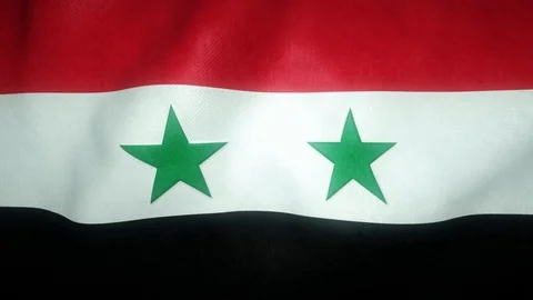 Flag of syria waving in the wind Stock-Footage 125885395