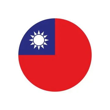The flag of Taiwan in a circle Stock Illustration