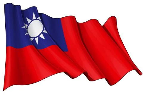 Flag of Taiwan Stock Illustration