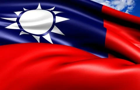 Flag of taiwan Stock Illustration