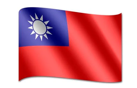 Flag of taiwan Stock Illustration