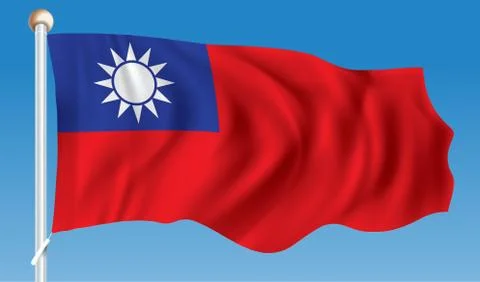 Flag of Taiwan Stock Illustration
