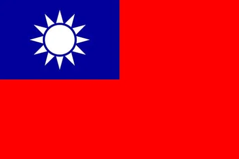 Flag of Taiwan Stock Illustration
