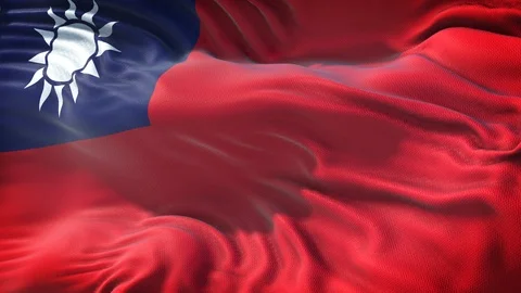 Flag of Taiwan Loop Stock Footage 103420919