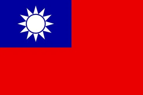 Flag of Taiwan vector illustration. Stock Illustration