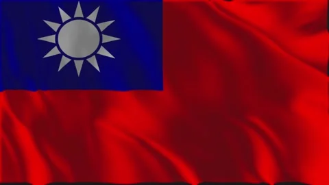 Flag of Taiwan waving slowly Stock-Footage 337786027