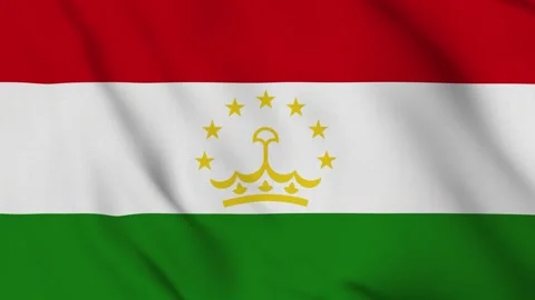 Flag of Tajikistan – 4K Seamless Loop of the Central Asian Republic Banner Stock Footage 311574463