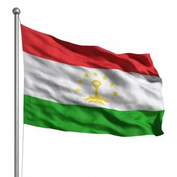 Flag of tajikistan Stock Illustration