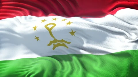 Flag of Tajikistan Loop Video stock 103421117