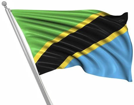 Flag of Tanzania, This is a computer generated and 3d rendered image Stock Illustration