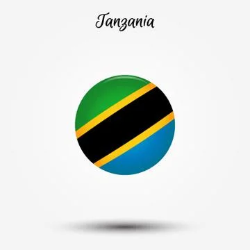Flag of Tanzania icon Illustrazione stock